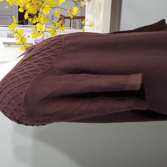 Brown 2 button cardegan short sleeve. Size large. USA, Military? Y2K - Picture 4 of 7